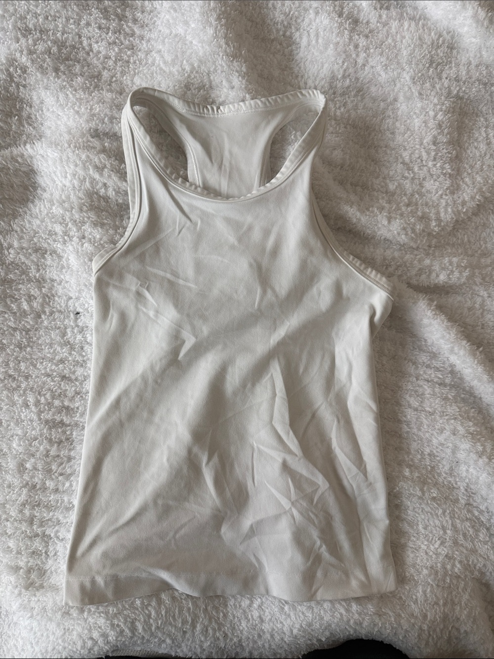 Lululemon White Racerback Tank Top - Classic Casual